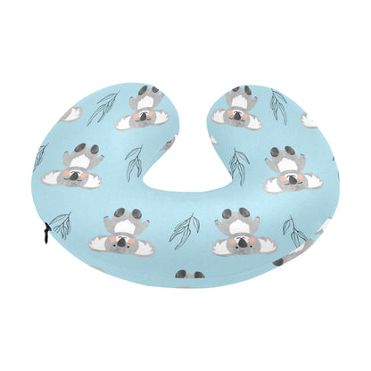 Koala Pattern Print Design 01 U-Shaped Travel Neck Pillow