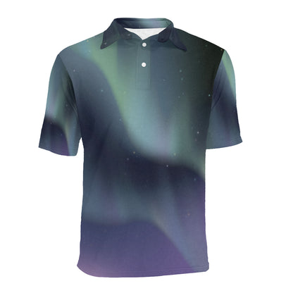 Aurora Borealis Pattern Print Design 01 Men Polo Shirt