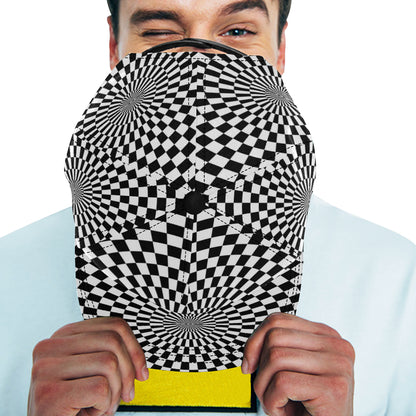 Checkered Flag Optical illusion Snapback Cap