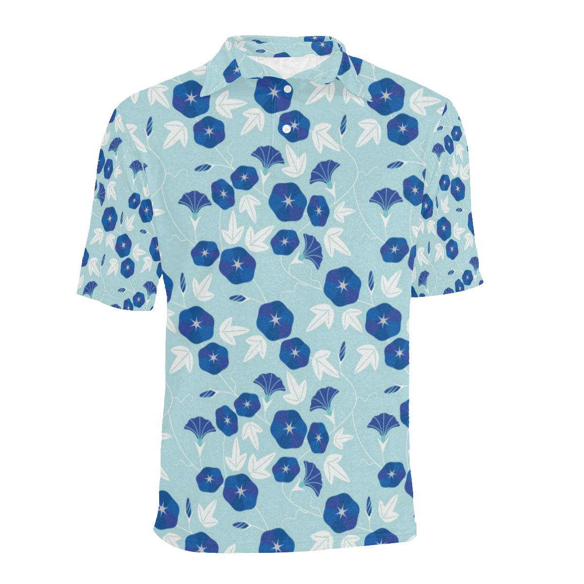 Morning Glory Pattern Print Design MG07 Men Polo Shirt