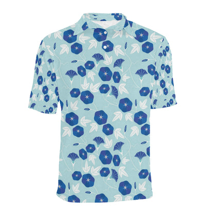 Morning Glory Pattern Print Design MG07 Men Polo Shirt