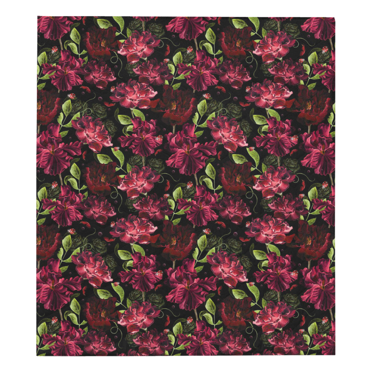 Iris Pattern Print Design IR03 Premium Quilt