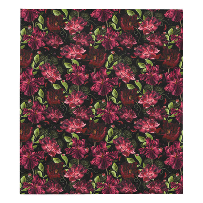 Iris Pattern Print Design IR03 Premium Quilt