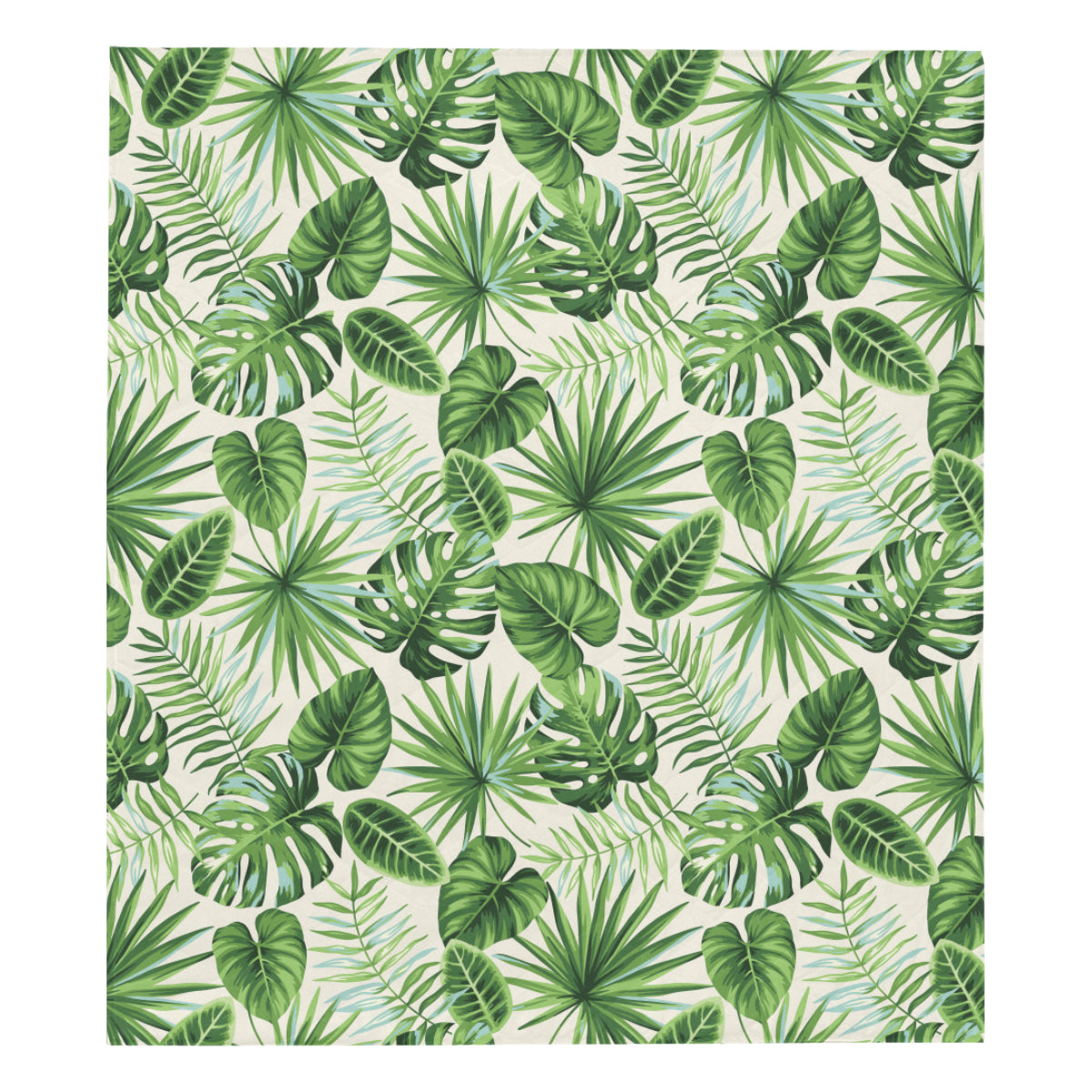 Palm Leaf Pattern Print Design A01 Premium Quilt