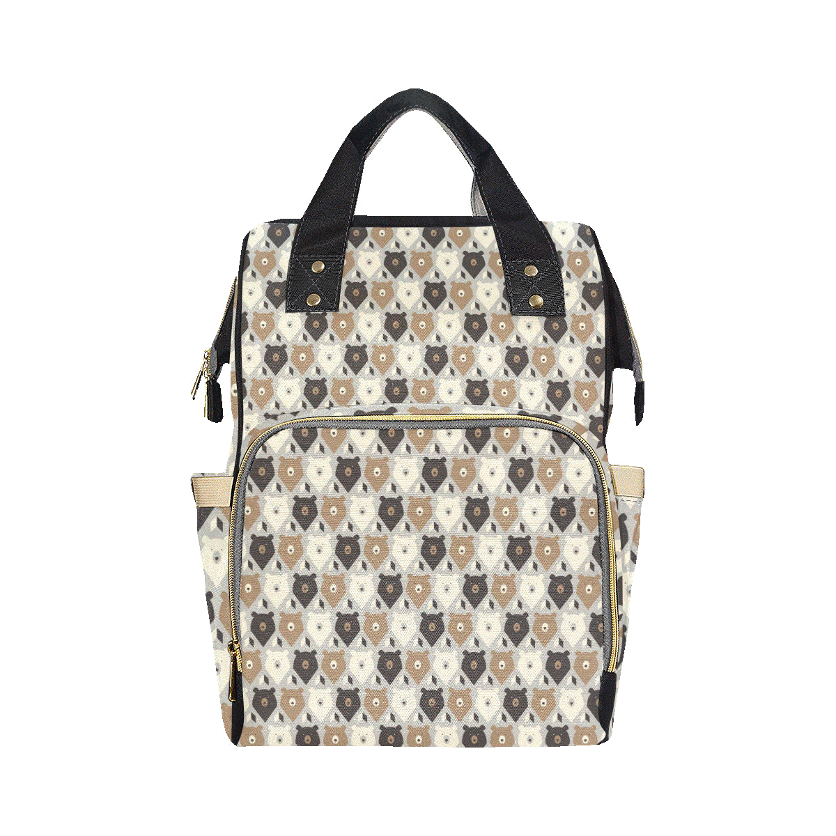 Bear Pattern Print Design 04 Diaper Bag Backpack