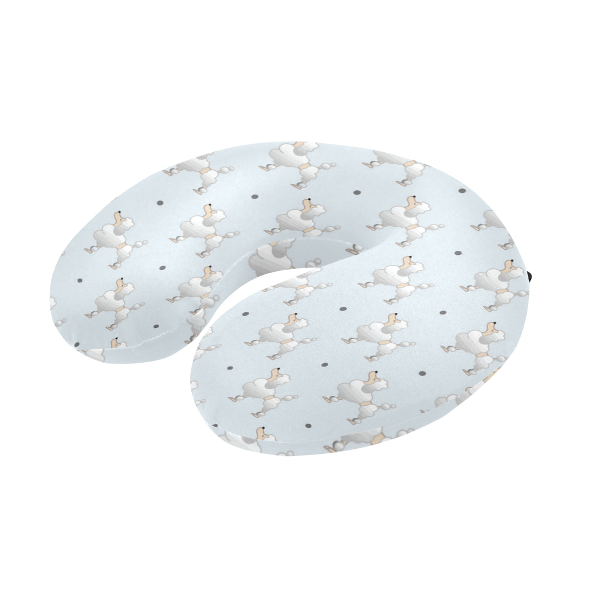Poodle Pattern Print Design A05 U-Shaped Travel Neck Pillow