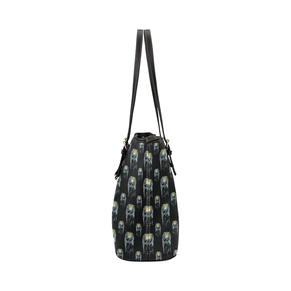 Angel with Wings Cute Design Print Leather Tote Bag