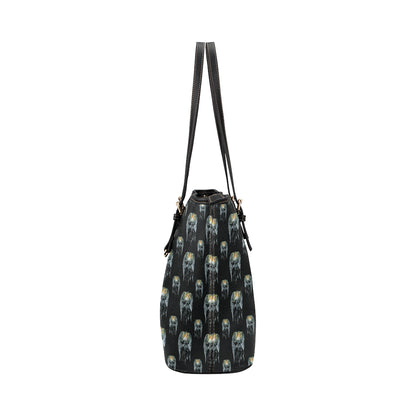 Angel with Wings Cute Design Print Leather Tote Bag