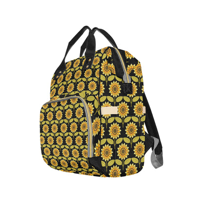 Sunflower Pattern Print Design SF015 Diaper Bag Backpack