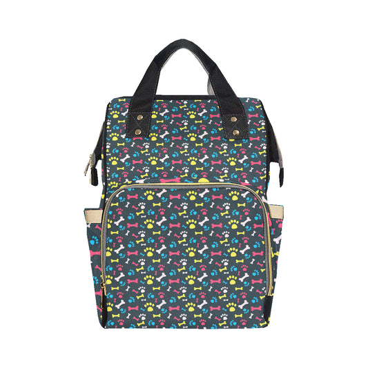 Paw Design Print Diaper Bag Backpack