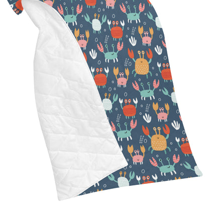 Crab Pattern Print Design 05 Premium Quilt