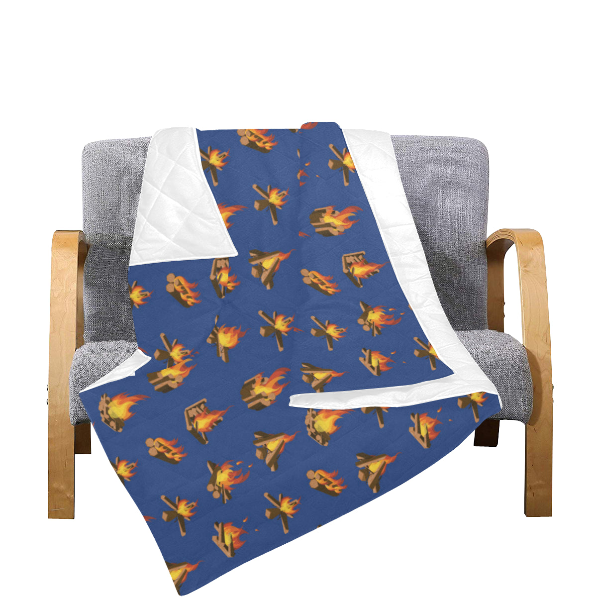 Campfire Pattern Print Design 03 Premium Quilt