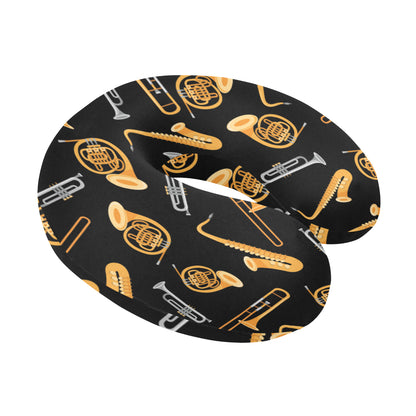 Jazz Pattern Print Design 01 U-Shaped Travel Neck Pillow