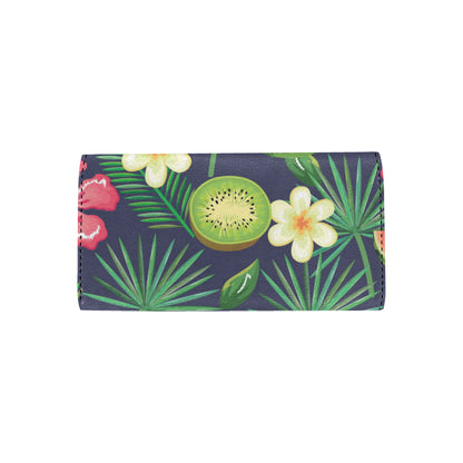 Tropical Fruits Pattern Print Design TF05 Women's Trifold Wallet