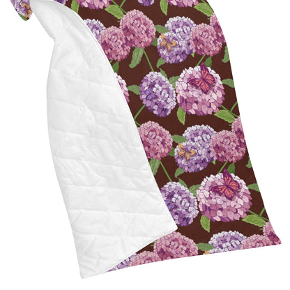 Hydrangea Pattern Print Design HD08 Premium Quilt