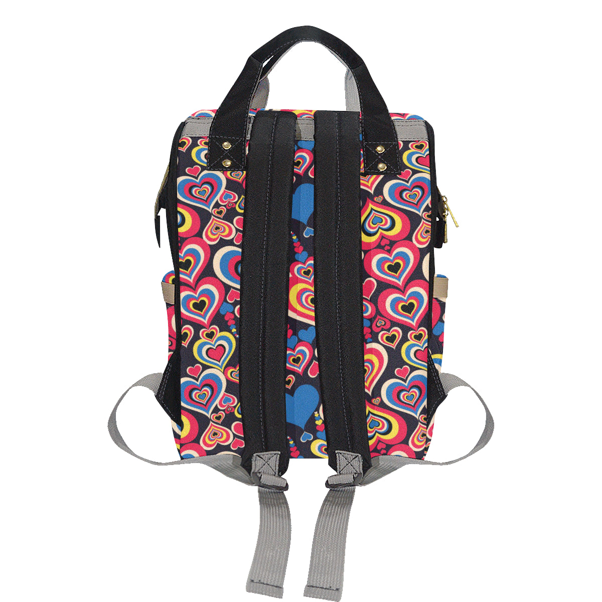 Heart Pattern Print Design HE08 Diaper Bag Backpack