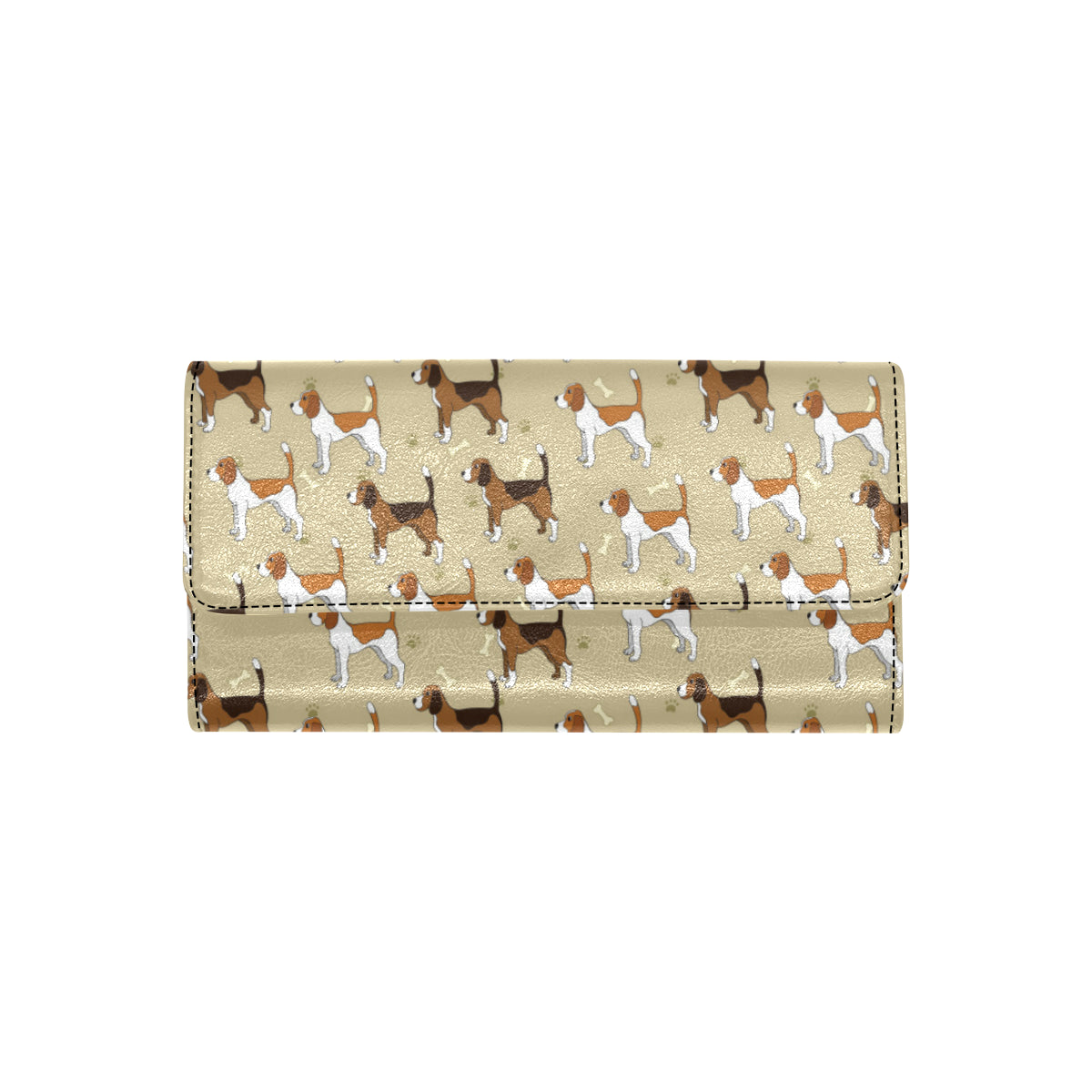 Beagle Pattern Print Design 01 Women's Trifold Wallet