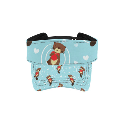 Sea Otter Cute Pattern Print Design 04 Unisex Sun Visor