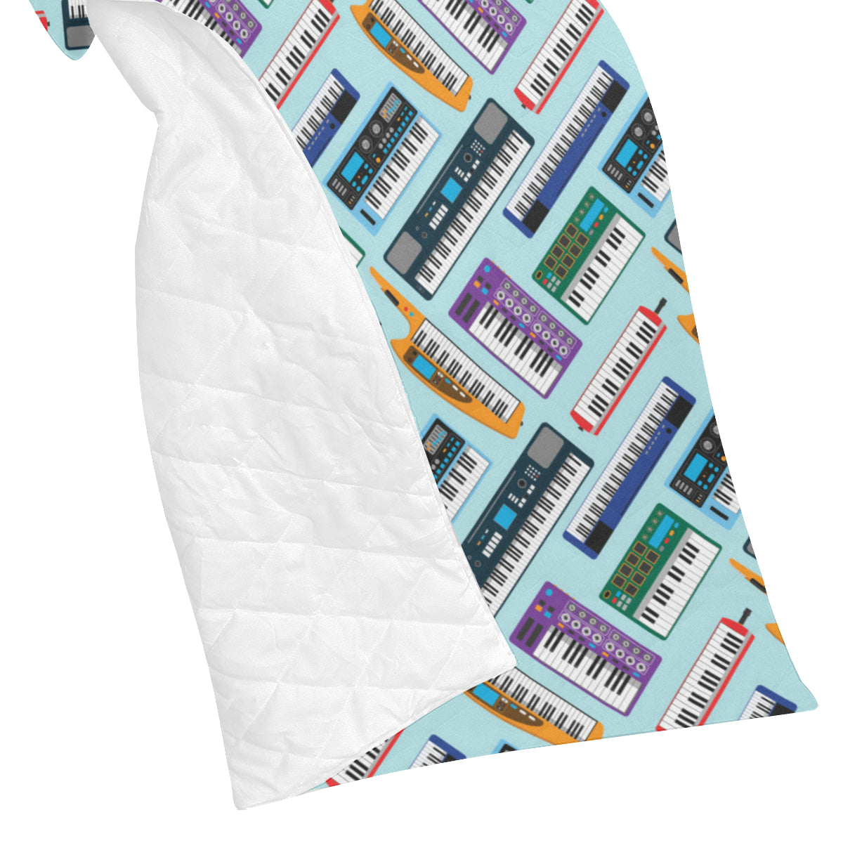 Synthesizer Pattern Print Design 02 Premium Quilt
