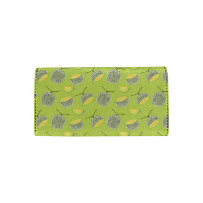 Cantaloupe Pattern Print Design 03 Women's Trifold Wallet