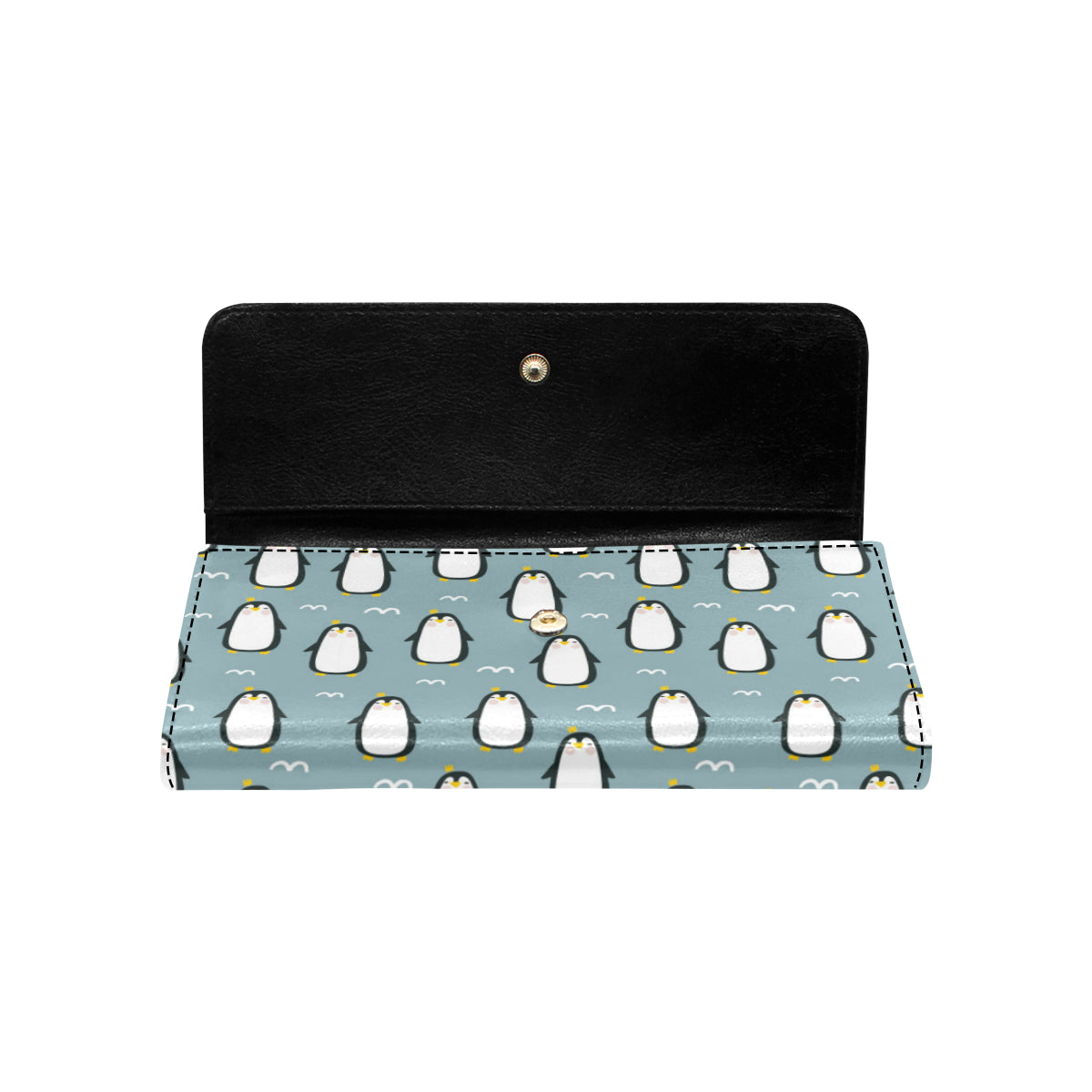 Penguin Pattern Print Design A02 Women's Trifold Wallet