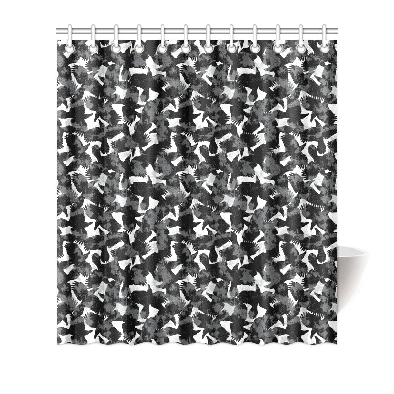 Crow Pattern Print Design 01 Shower Curtain