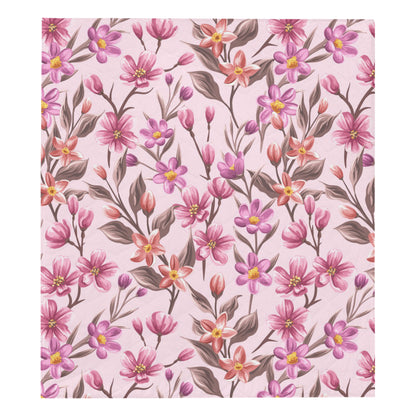 Summer Floral Pattern Print Design SF09 Premium Quilt