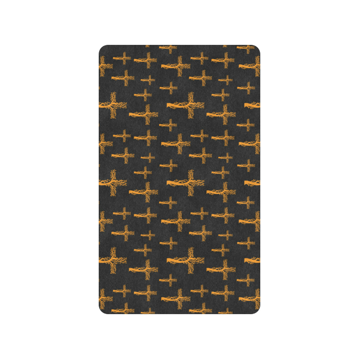 Christian Tree of Life Cross Design Rubber Doormat