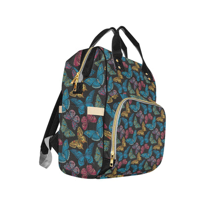 Butterfly Mandala Style Diaper Bag Backpack