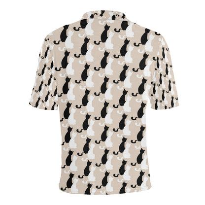 Cat Pattern Print Design 04 Men Polo Shirt