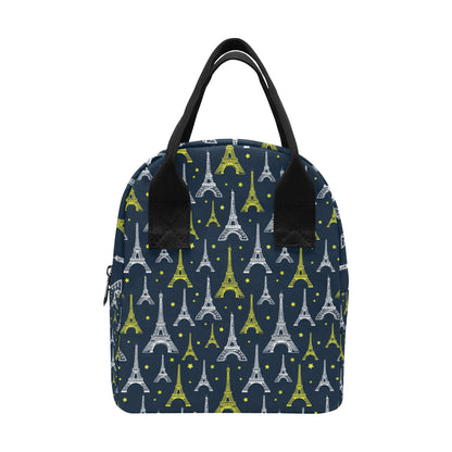 Eiffel Tower Star Print Insulated Lunch Bag
