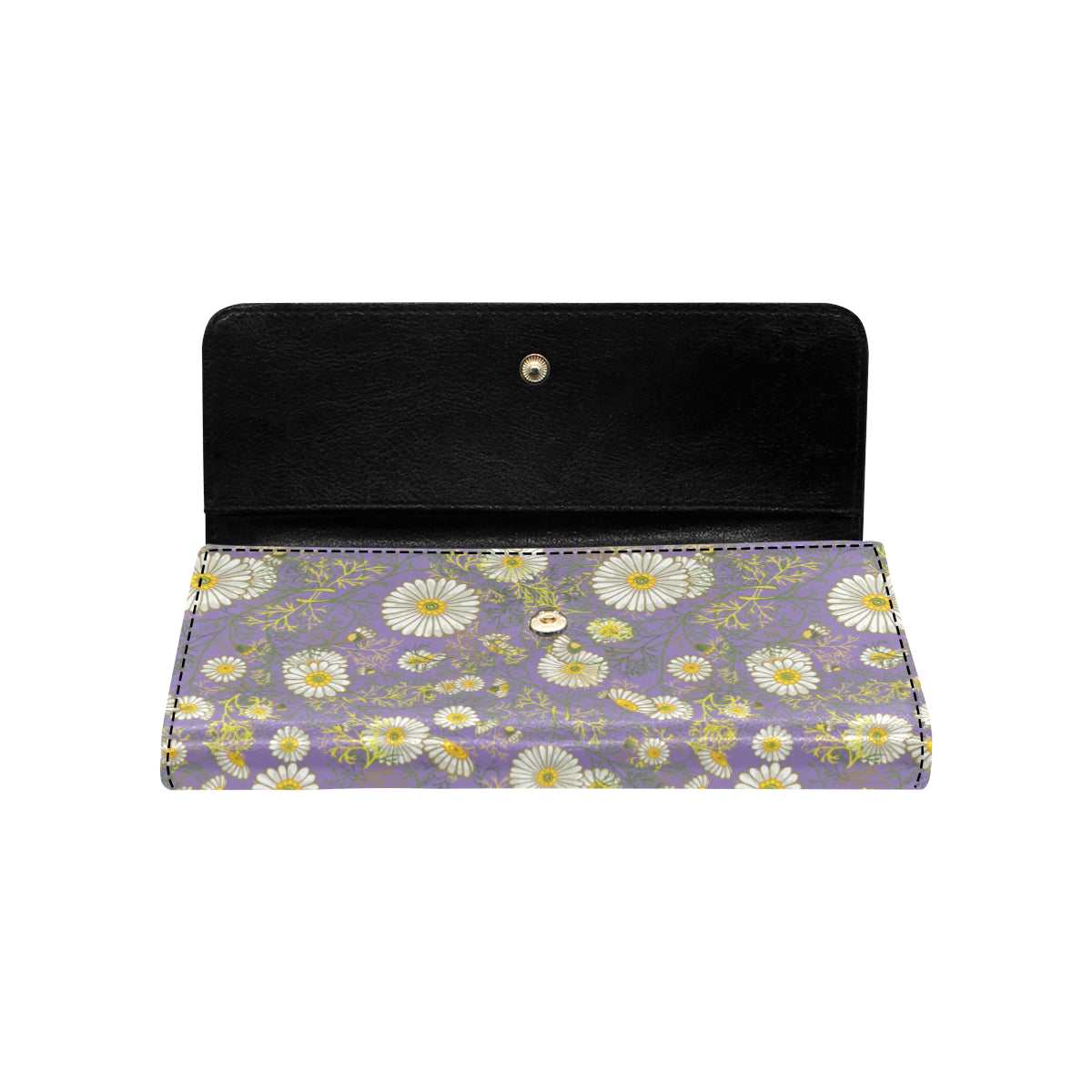 Daisy Pattern Print Design DS011 Women's Trifold Wallet