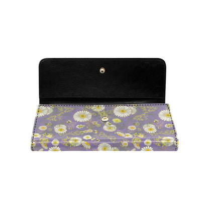Daisy Pattern Print Design DS011 Women's Trifold Wallet