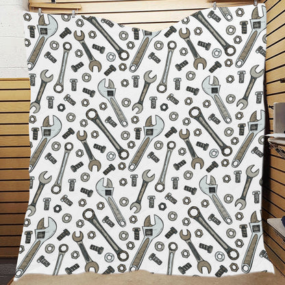 Mechanic Pattern Print Design 03 Premium Quilt