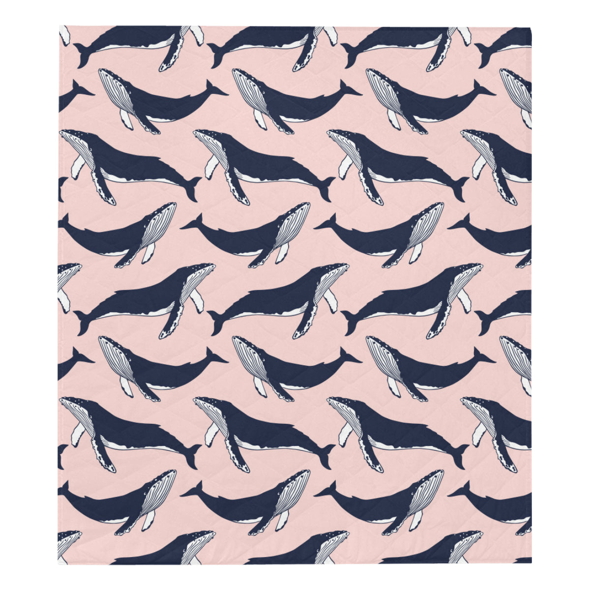 Humpback Whale Pattern Print Design 02 Premium Quilt