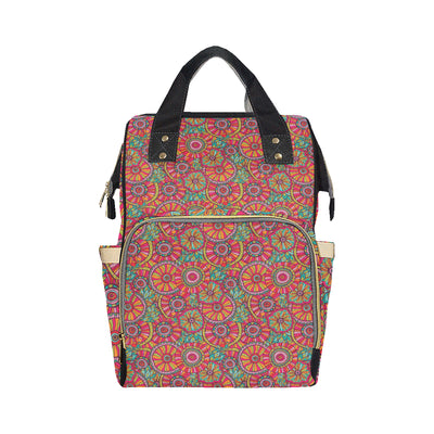 Boho Pattern Print Design 01 Diaper Bag Backpack