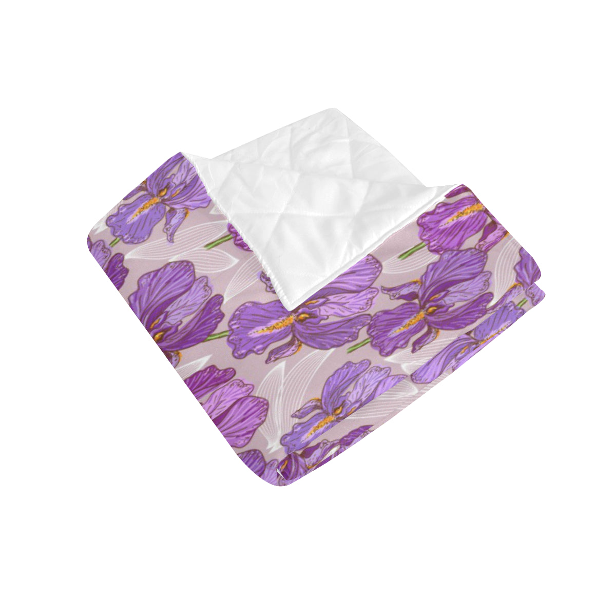 Iris Pattern Print Design IR05 Premium Quilt