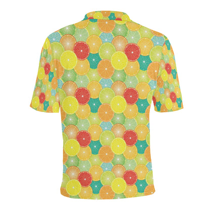 Citrus  Pattern Print Design 01 Men Polo Shirt