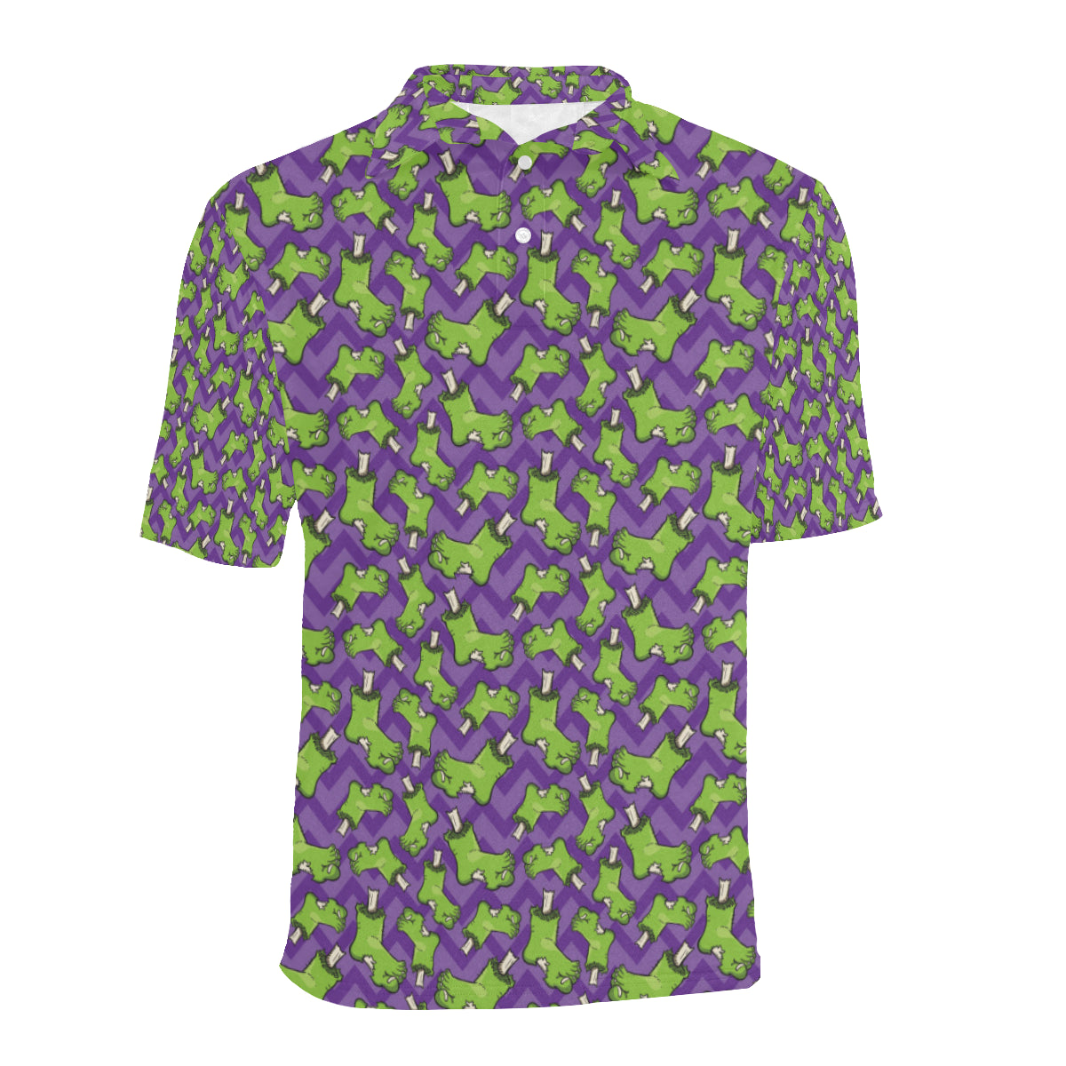 Zombie Foot Design Pattern Print Men Polo Shirt