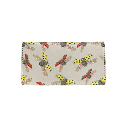 Ladybug Pattern Print Design 04 Women's Trifold Wallet