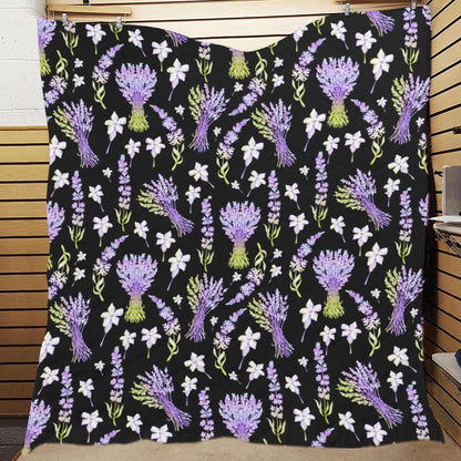 Lavender Pattern Print Design LV04 Premium Quilt
