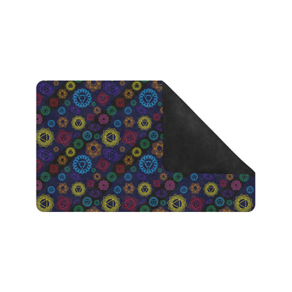 Chakra Colorful Print Pattern Rubber Doormat
