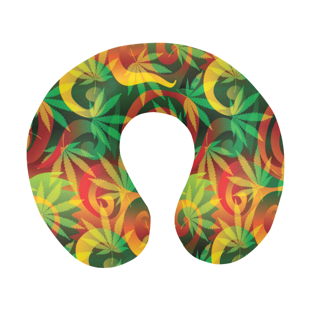 Rastafarian Pattern Print Design A01 U-Shaped Travel Neck Pillow