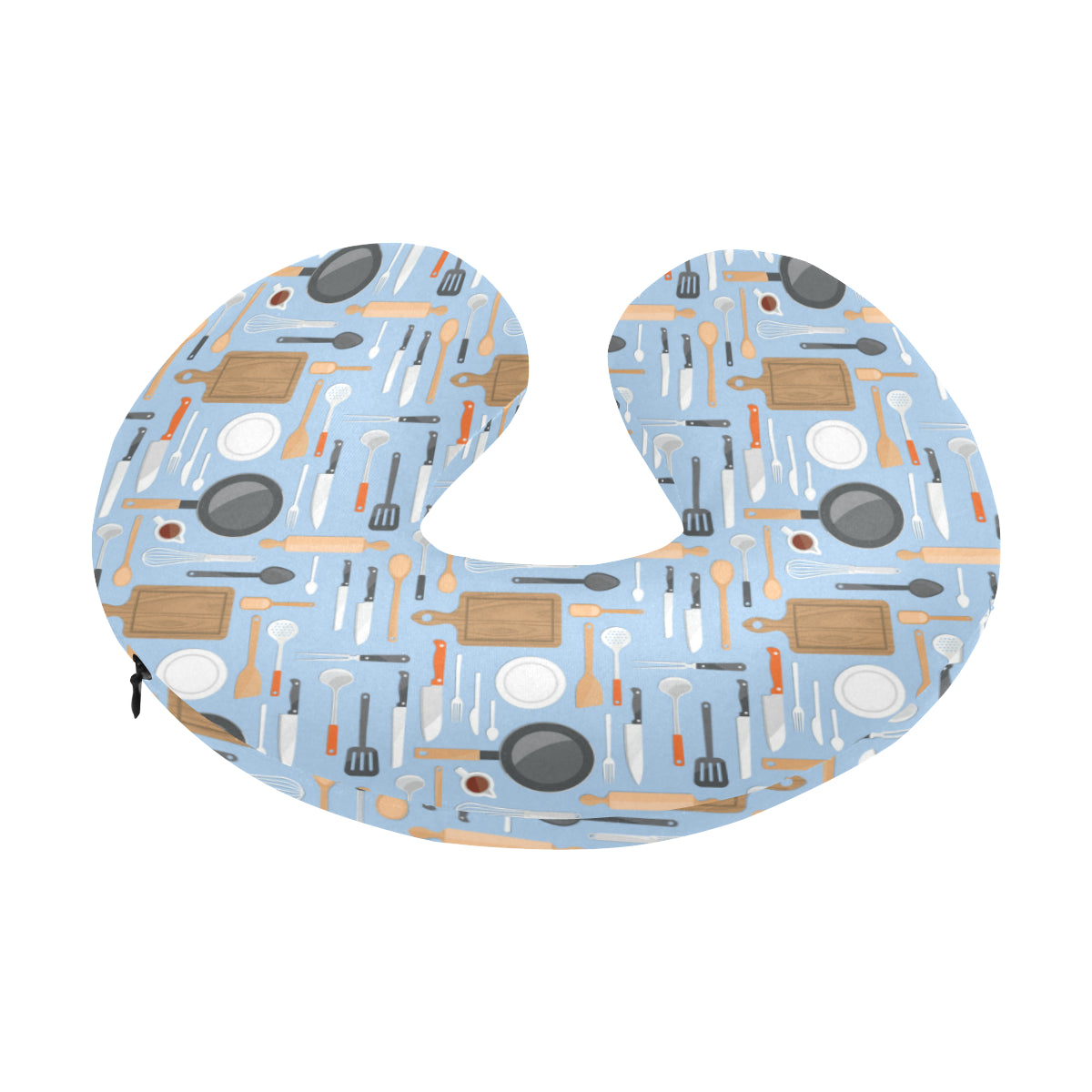 Cooking Kitchen Tools Pattern Print Design 02 U-Shaped Travel Neck Pillow