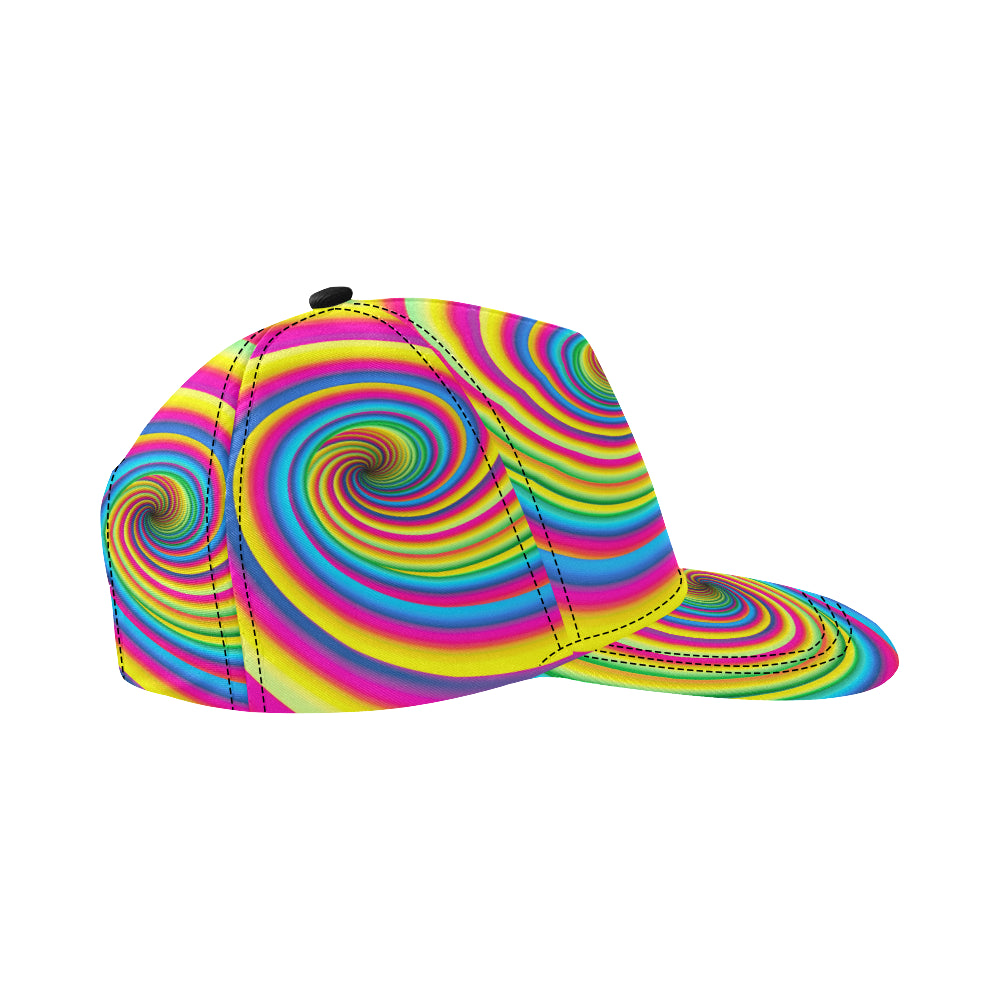 Vortex Twist Swirl Rainbow Design Snapback Cap
