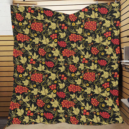 Cranberry Pattern Print Design CB02 Premium Quilt