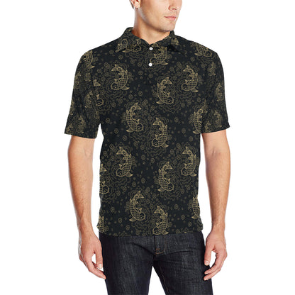 KOI Fish Pattern Print Design 02 Men Polo Shirt
