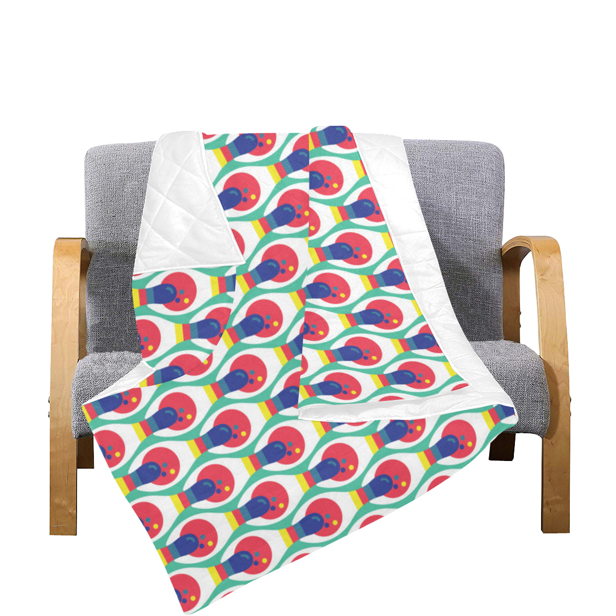 Bowling Pattern Print Design 05 Premium Quilt