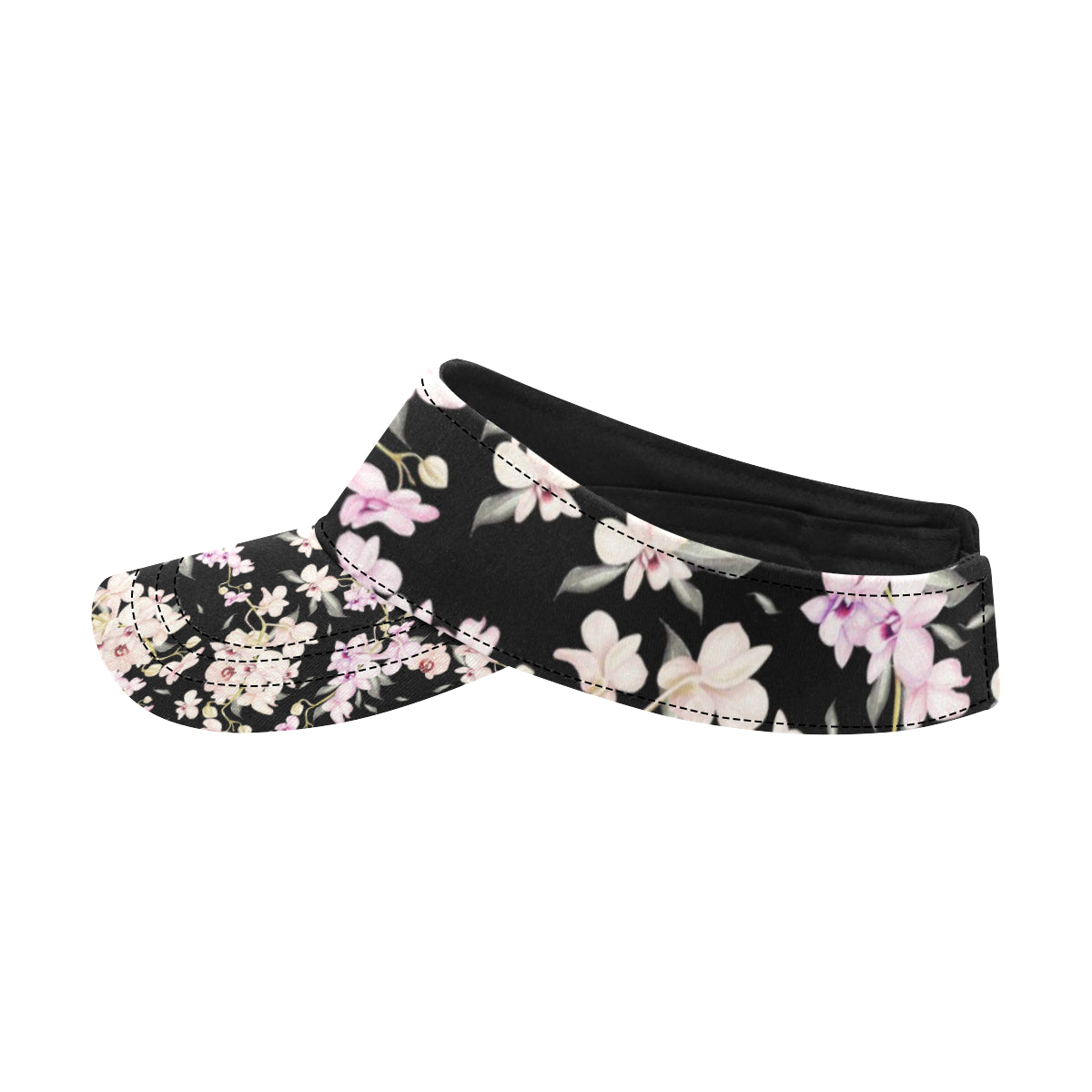 Orchid White Pattern Print Design OR03 Unisex Sun Visor