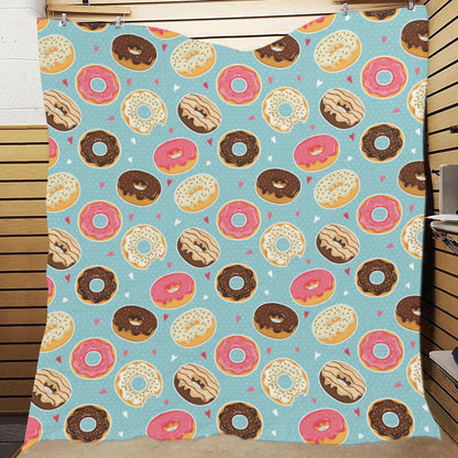 Donut Pattern Print Design DN04 Premium Quilt